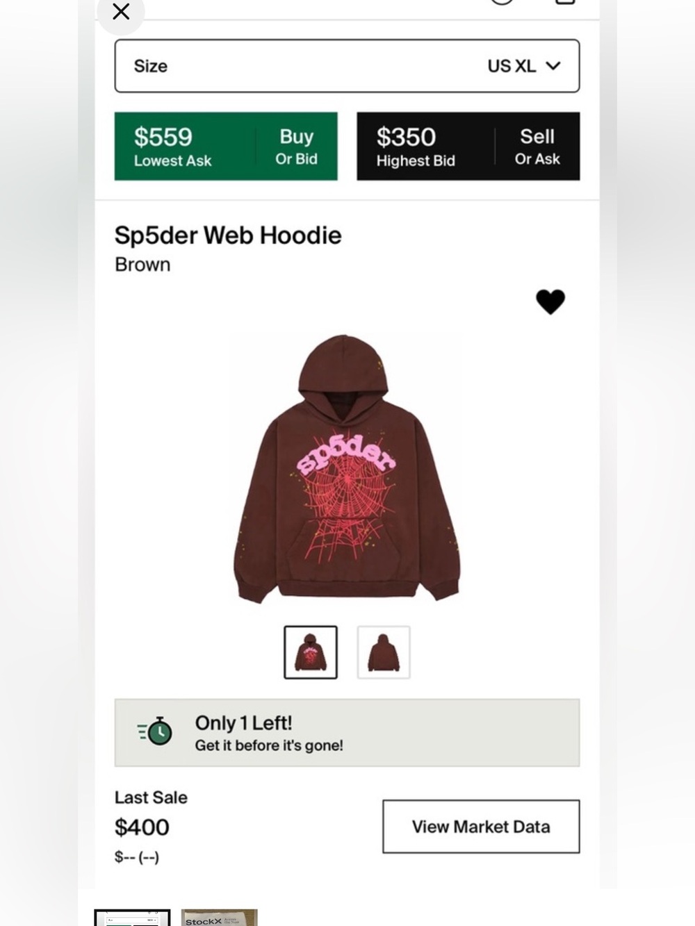 Brown Graphic Hoodie with Pink Web Print - Picture 3 of 4